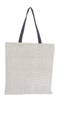 ACADEMY FOLDABLE BAG 2 ASST DESIGNSBLACK GRID/Bla GREY STRIPE 45X42X0.3CM + HANDLE 10 ACADEMY FOLDABLE BAG 2 ASST DESIGNSBLACK GRID/Bla GREY STRIPE 45X42X0.3CM + HANDLE -Kitchen Sale Shop 1