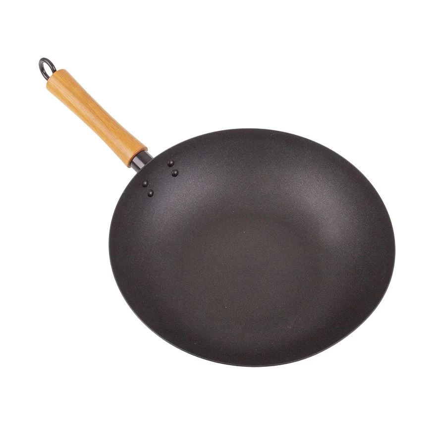D.LINE NON-STICK EXCALIBUR STIR FRY PAN 30CM DIA. W/ WOOD HANDLE 3 D.LINE NON-STICK EXCALIBUR STIR FRY PAN 30CM DIA. W/ WOOD HANDLE