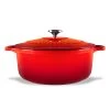 CHASSEURCAST IRON ROUND FRENCH OVEN INFERNO RED 26cm/5L MADE IN FRANCE