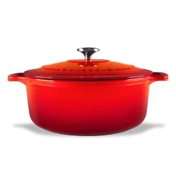 CHASSEURCAST IRON ROUND FRENCH OVEN INFERNO RED 26cm/5L MADE IN FRANCE