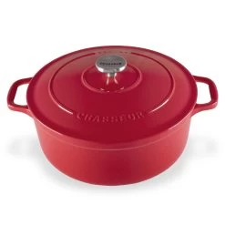 CHASSEURCAST IRON ROUND FRENCH OVEN FEDERATION RED 28cm/6.1L MADE IN FRANCE