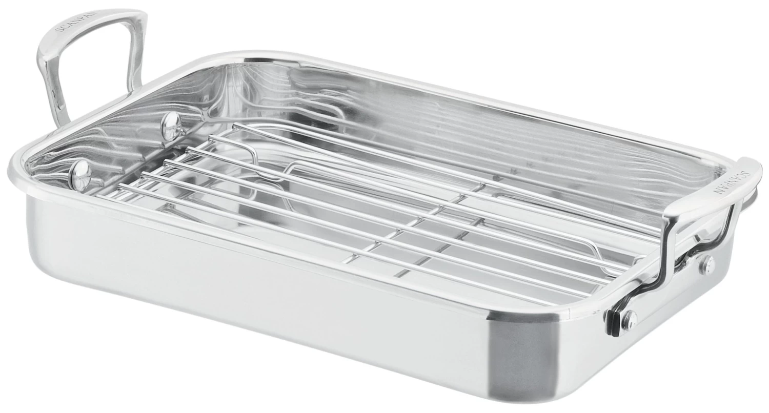 SCANPAN IMPACTSTAINLESS STEELRoasting Pan With Rack 42cm X 26cm X 6cm 3 SCANPAN IMPACTSTAINLESS STEELRoasting Pan With Rack 42cm X 26cm X 6cm