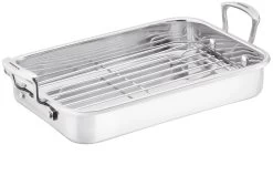 SCANPAN IMPACTSTAINLESS STEELRoasting Pan With Rack 42cm X 26cm X 6cm 6 SCANPAN IMPACTSTAINLESS STEELRoasting Pan With Rack 42cm X 26cm X 6cm -Kitchen Sale Shop 22018 SUM09