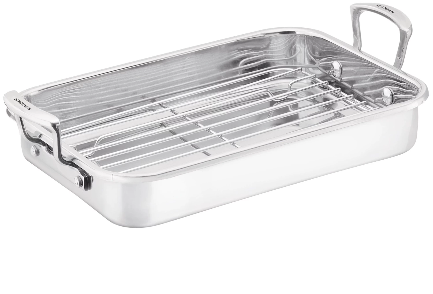 SCANPAN IMPACTSTAINLESS STEELRoasting Pan With Rack 42cm X 26cm X 6cm 4 SCANPAN IMPACTSTAINLESS STEELRoasting Pan With Rack 42cm X 26cm X 6cm - Image 2