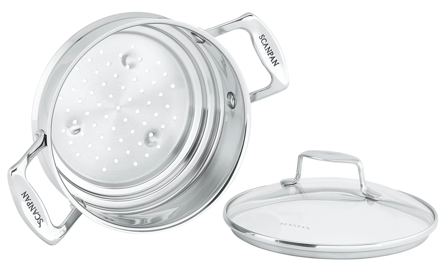 SCANPAN IMPACTSTAINLESS STEELMulti Steamer Insert With Lid 16/18/20cm 4 SCANPAN IMPACTSTAINLESS STEELMulti Steamer Insert With Lid 16/18/20cm - Image 2