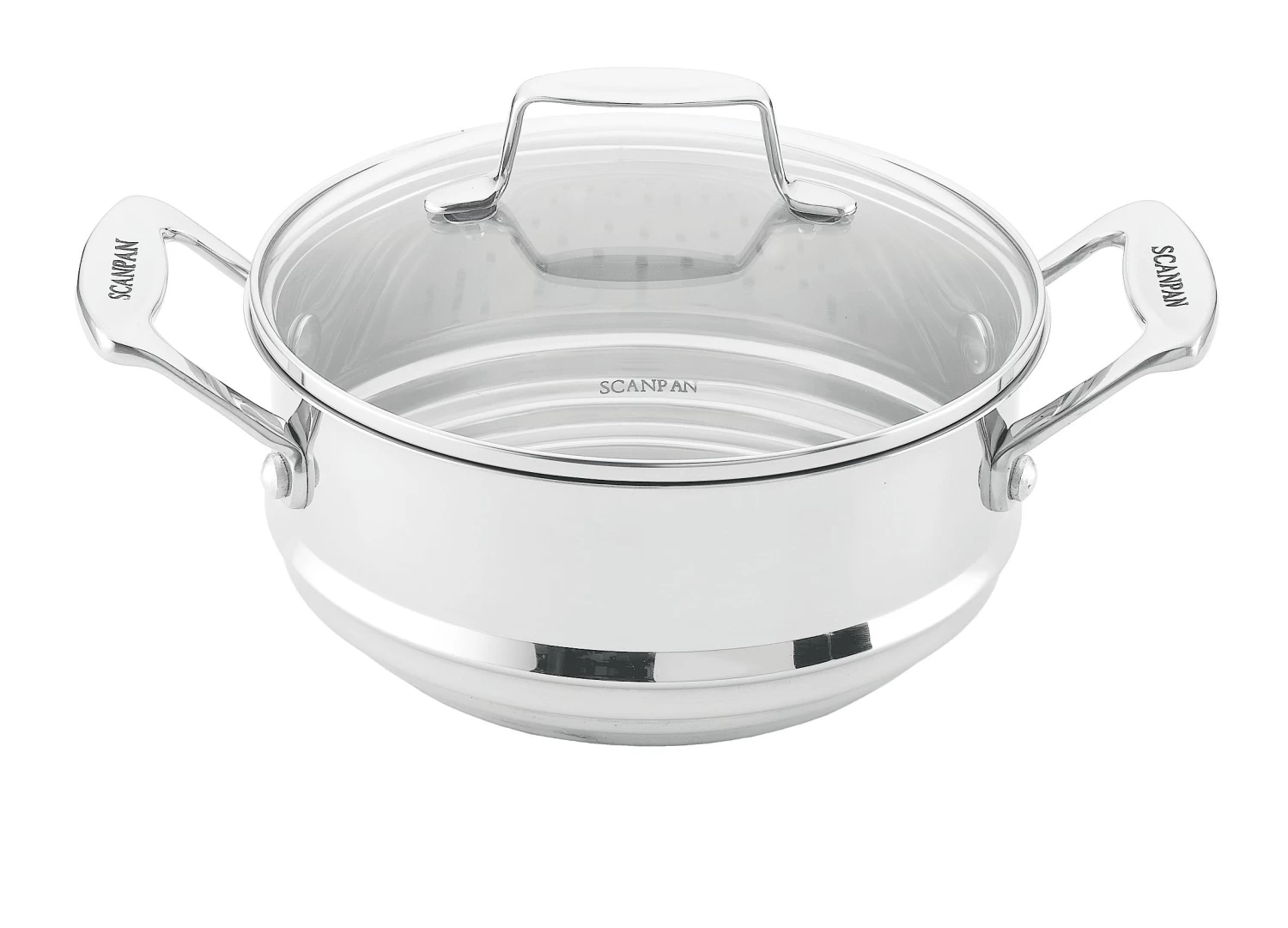 SCANPAN IMPACTSTAINLESS STEELMulti Steamer Insert With Lid 16/18/20cm 3 SCANPAN IMPACTSTAINLESS STEELMulti Steamer Insert With Lid 16/18/20cm