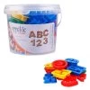 APPETITO 36 PIECE ALPHABET & NUMBER COOKIE CUTTER SET (TUB) - MULTI-COLOUR