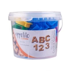 APPETITO 36 PIECE ALPHABET & NUMBER COOKIE CUTTER SET (TUB) - MULTI-COLOUR 7 APPETITO 36 PIECE ALPHABET & NUMBER COOKIE CUTTER SET (TUB) - MULTI-COLOUR -Kitchen Sale Shop 2747 b