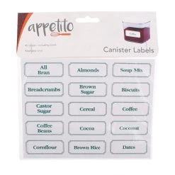 APPETITO CANISTER LABELS PACK 45 -Kitchen Sale Shop 3204 b 1