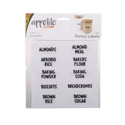 APPETITO CLEAR PANTRY LABELS PACK 60 -Kitchen Sale Shop 3206 1 b