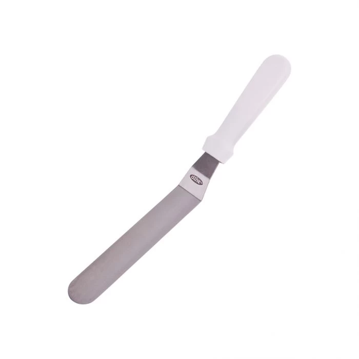 D.LINE STAINLESS STEEL OFFSET PALETTE KNIFE 20CM BLADE - WHITE 3 D.LINE STAINLESS STEEL OFFSET PALETTE KNIFE 20CM BLADE - WHITE