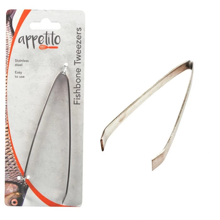 APPETITO STAINLESS STEEL FISH BONE TWEEZERS 3 APPETITO STAINLESS STEEL FISH BONE TWEEZERS