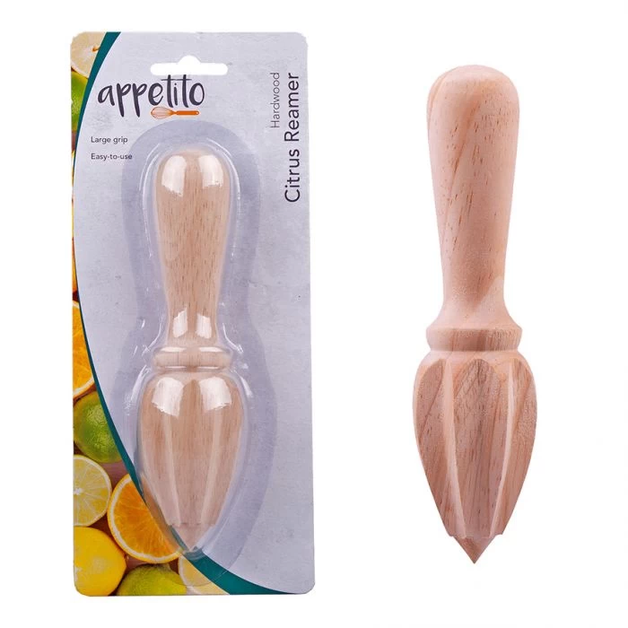 APPETITO WOOD CITRUS REAMER (CARDED) 3 APPETITO WOOD CITRUS REAMER (CARDED)