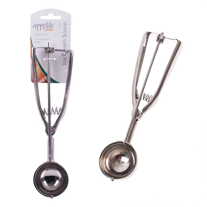 APPETITO STAINLESS STEEL ICE CREAM SCOOP 50MM DIA. 3 APPETITO STAINLESS STEEL ICE CREAM SCOOP 50MM DIA.