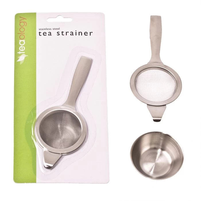 TEAOLOGY STAINLESS STEEL LONG HANDLE TEA STRAINER W/ BOWL 5 TEAOLOGY STAINLESS STEEL LONG HANDLE TEA STRAINER W/ BOWL - Image 3