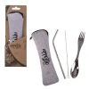 APPETITO 3 PIECE STAINLESS STEEL TRAVELLER'S CUTLERY SET -Kitchen Sale Shop 3428