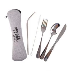 APPETITO 5 PIECE STAINLESS STEEL TRAVELLER'S CUTLERY SET 7 APPETITO 5 PIECE STAINLESS STEEL TRAVELLER'S CUTLERY SET -Kitchen Sale Shop 3429 a