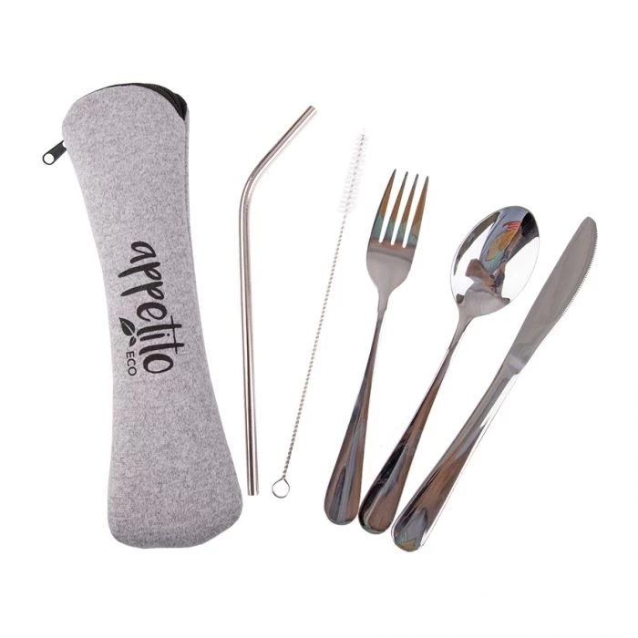 APPETITO 5 PIECE STAINLESS STEEL TRAVELLER'S CUTLERY SET 5 APPETITO 5 PIECE STAINLESS STEEL TRAVELLER'S CUTLERY SET - Image 3