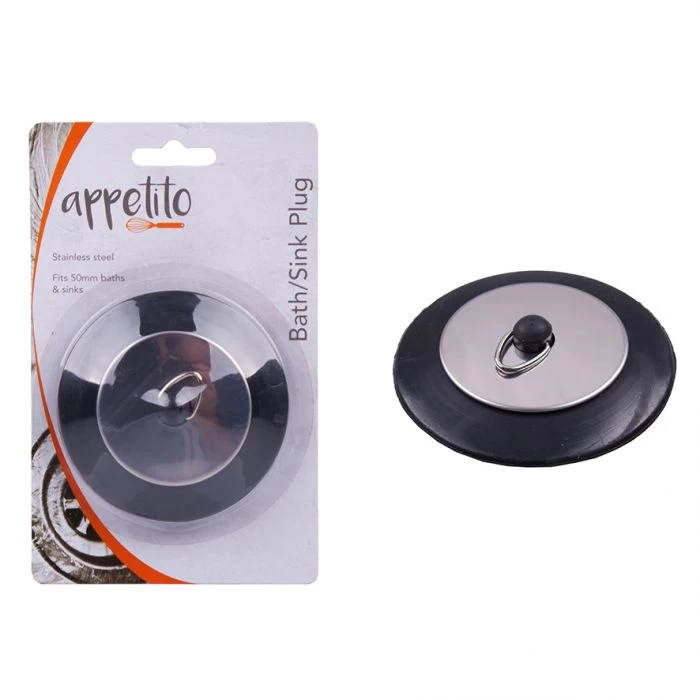 APPETITO STAINLESS STEEL DELUXE BATH/SINK PLUG 3 APPETITO STAINLESS STEEL DELUXE BATH/SINK PLUG