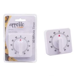APPETITO 60 MINUTE TIMER SQUARE - WHITE -Kitchen Sale Shop 3473 1 1
