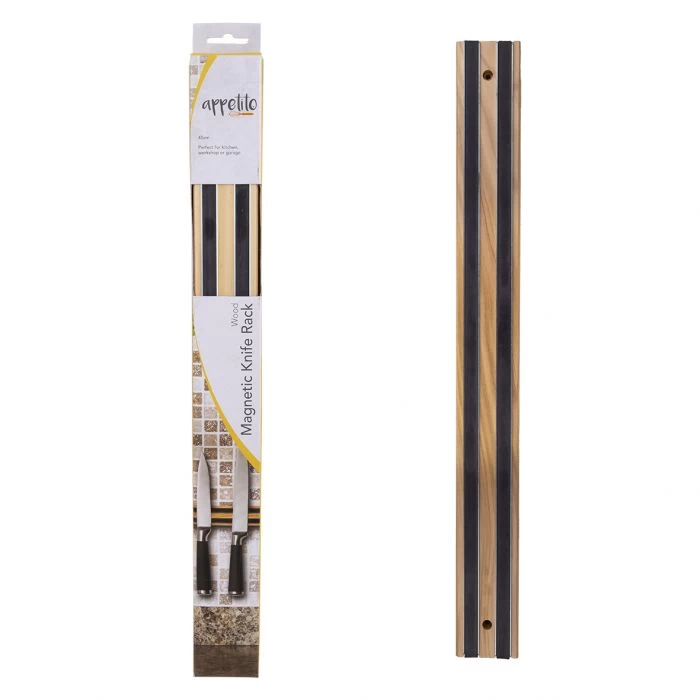 APPETITO WOOD MAGNETIC KNIFE RACK 45CM 3 APPETITO WOOD MAGNETIC KNIFE RACK 45CM