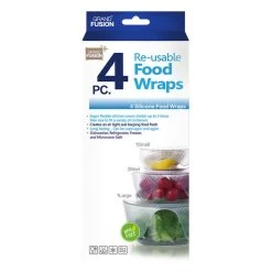 GRAND FUSION SILICONE FOOD WRAPS 4 PACK -Kitchen Sale Shop 3681 b 2