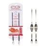 EDGE DESIGN STAINLESS STEEL SEAFOOD FORKS SET 2