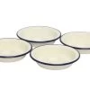 Wiltshire Enamel Pie Dishes 12cm Set Of 4 Blue Rim 1 Wiltshire Enamel Pie Dishes 12cm Set Of 4 Blue Rim -Kitchen Sale Shop 40387OPHR