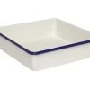 Wiltshire Enamel Brownie Pan 2L / 23cm Blue Rim -Kitchen Sale Shop 40388WiltshireEnamelTray1pieceOPHR 1