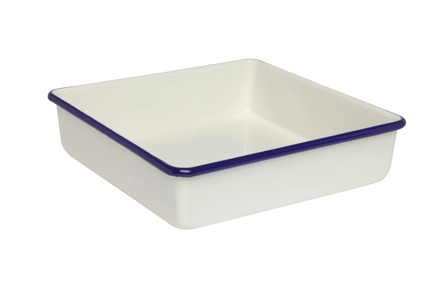 Wiltshire Enamel Brownie Pan 2L / 23cm Blue Rim 3 Wiltshire Enamel Brownie Pan 2L / 23cm Blue Rim