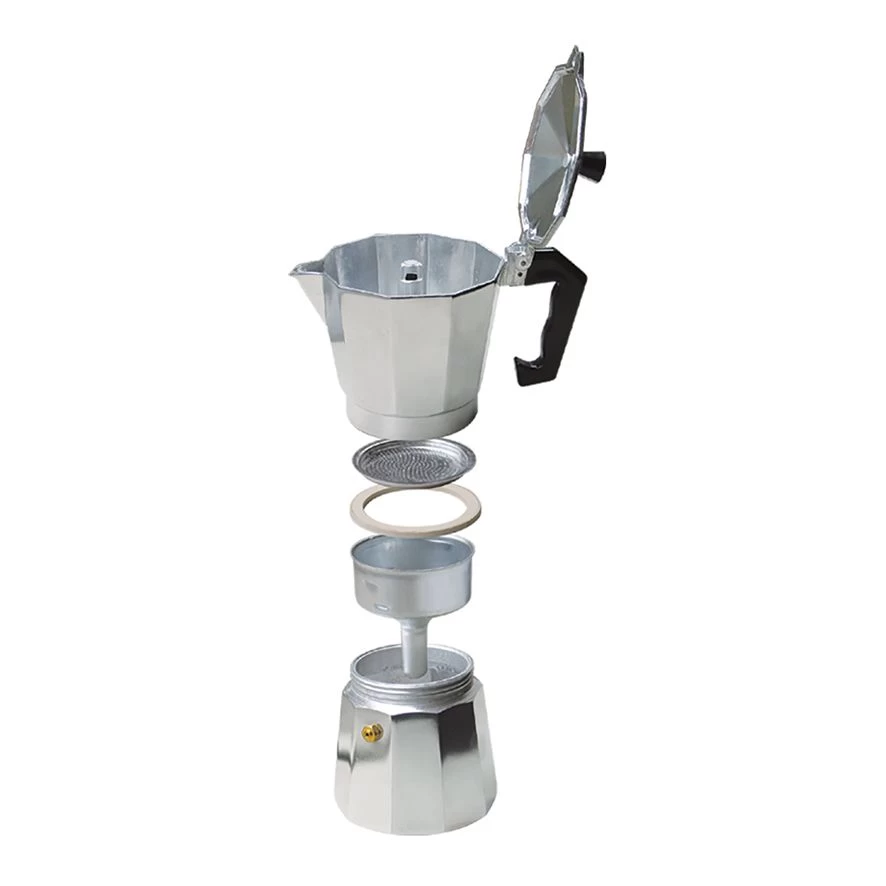 CASABARISTA "CLASSIC" 3 CUP ALUMINIUM ESPRESSO MAKER 6 CASABARISTA "CLASSIC" 3 CUP ALUMINIUM ESPRESSO MAKER - Image 4