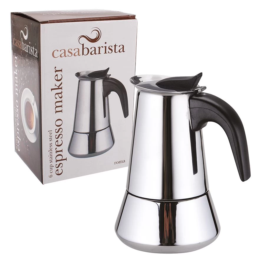 CASABARISTA "ROMA" 6 CUP STAINLESS STEEL ESPRESSO MAKER 4 CASABARISTA "ROMA" 6 CUP STAINLESS STEEL ESPRESSO MAKER - Image 2