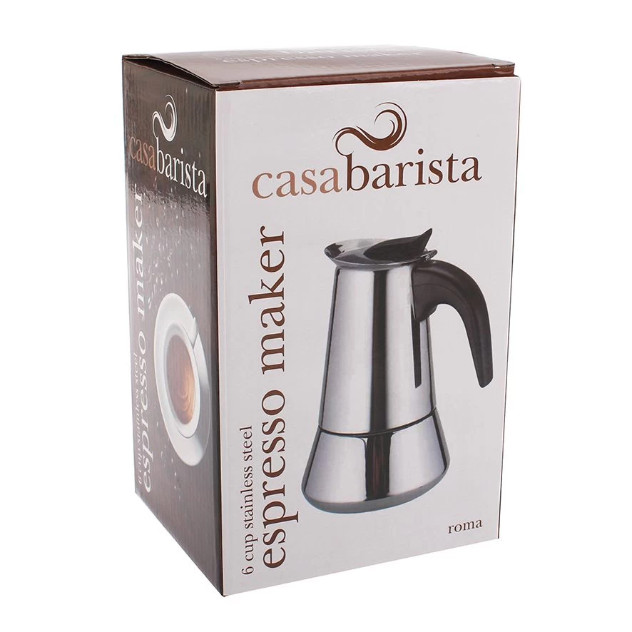 CASABARISTA "ROMA" 6 CUP STAINLESS STEEL ESPRESSO MAKER 5 CASABARISTA "ROMA" 6 CUP STAINLESS STEEL ESPRESSO MAKER - Image 3