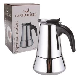 CASABARISTA "ROMA" 10 CUP STAINLESS STEEL ESPRESSO MAKER
