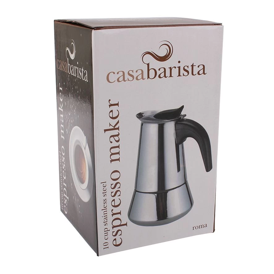 CASABARISTA "ROMA" 10 CUP STAINLESS STEEL ESPRESSO MAKER 5 CASABARISTA "ROMA" 10 CUP STAINLESS STEEL ESPRESSO MAKER - Image 3