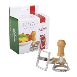 AL DENTE RAVIOLI CUTTERS SQUARE & ROUND SET 2