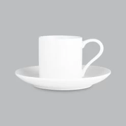 Wilkie Brothers Cuisine Straight Demi Cup & Saucer 100ml - New Bone