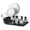D.LINE STAINLESS STEEL 2-TIER DISH RACK W/ DRAINING BOARD - BLACK -Kitchen Sale Shop 4578 2