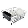 D.LINE SMALL DISH DRAINER CHROME/PVC W/ CADDY 36.5 X 32.5 X 14.5CM 2 D.LINE SMALL DISH DRAINER CHROME/PVC W/ CADDY 36.5 X 32.5 X 14.5CM -Kitchen Sale Shop 4580bk
