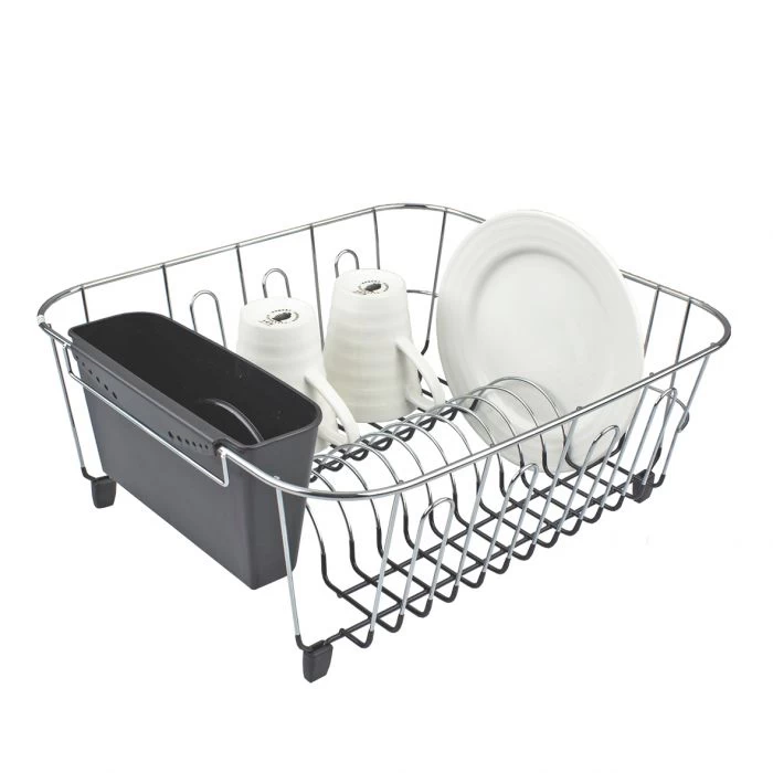 D.LINE SMALL DISH DRAINER CHROME/PVC W/ CADDY 36.5 X 32.5 X 14.5CM 4 D.LINE SMALL DISH DRAINER CHROME/PVC W/ CADDY 36.5 X 32.5 X 14.5CM - Image 2