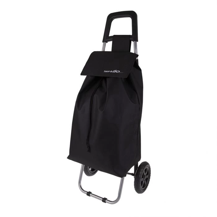 SHOP & GOSHOPPING TROLLEY - BLACK 3 SHOP & GOSHOPPING TROLLEY - BLACK