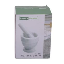 INTEGRA GREY MARBLE MORTAR & PESTLE 10CM 7 INTEGRA GREY MARBLE MORTAR & PESTLE 10CM -Kitchen Sale Shop 4707 b