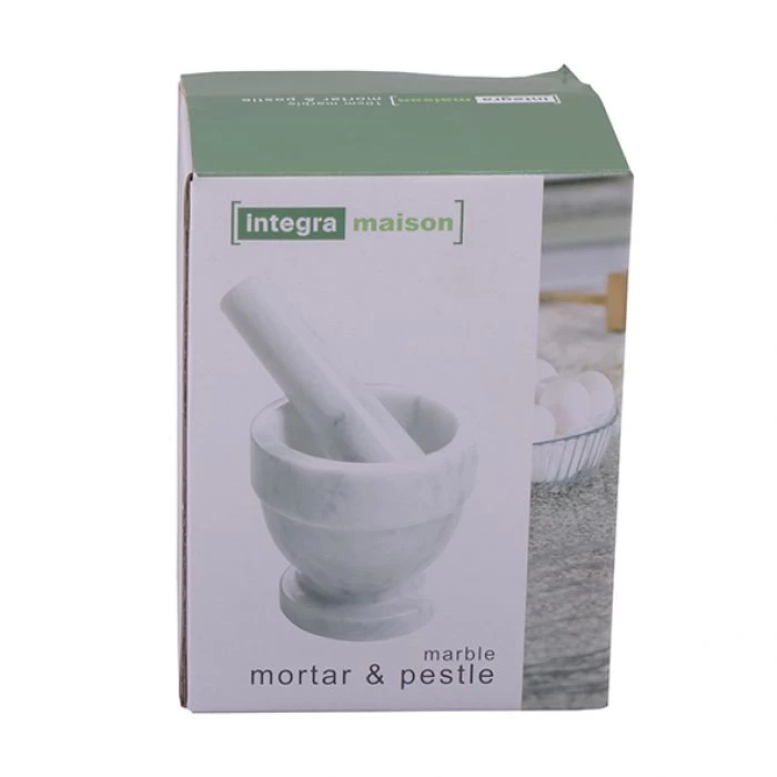 INTEGRA GREY MARBLE MORTAR & PESTLE 10CM 5 INTEGRA GREY MARBLE MORTAR & PESTLE 10CM - Image 3