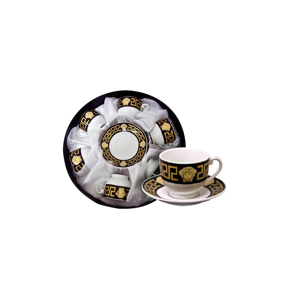 House Of FlorenceMedusa Black And Gold 12 Piece Tea 3 House Of FlorenceMedusa Black And Gold 12 Piece Tea