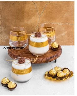 Medusa Stylish And Luxe Design Set/4 Scotch/Whiskey Drinking Glasses Gold -Kitchen Sale Shop B5A539E6 D3A2 4A1A A94A 3CBF5B894156