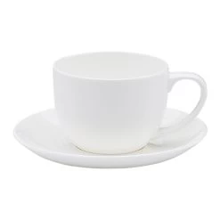 Ecology Canvas White Teacup & Saucer