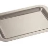 Sabreena Stainless Steel Serving Tray With Modern Gold Handle
