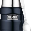 Thermos 470ml Stainless King™ Stainless Steel Vacuum Insulated Food Jar - Midnight Blue -Kitchen Sale Shop SK3000MB Spoon Enlargement